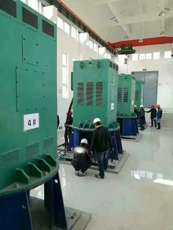 YKK400-2某污水处理厂使用我厂的立式高压电机安装现场